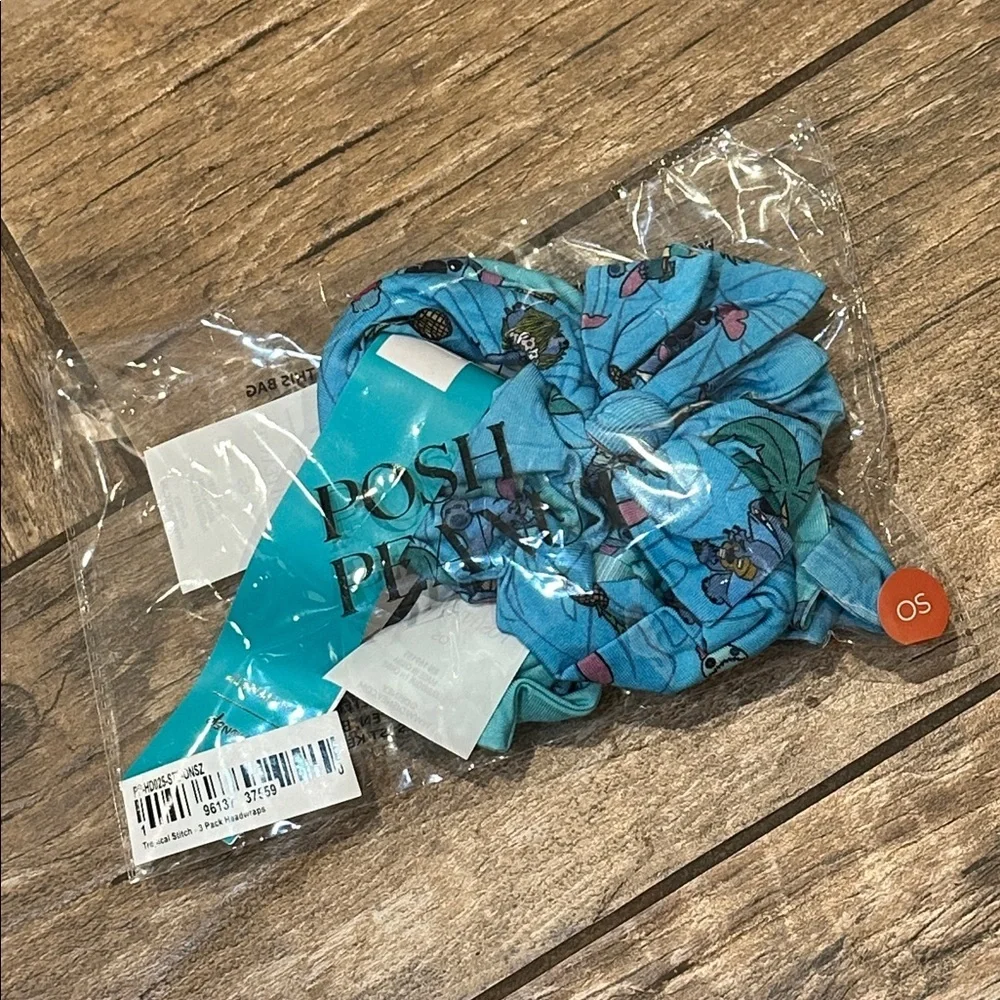 posh peanut Disney headwrap bow bamboo stitch tropical set NWT